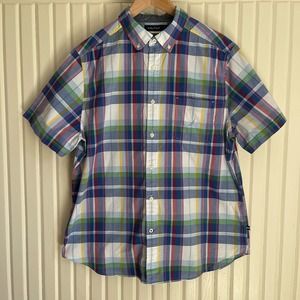 Nautica - Mens - Multi-Color - Short Sleeve Button Up - L